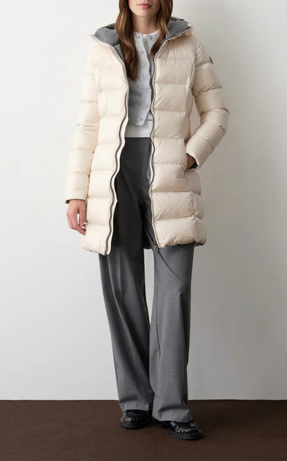 COLMAR DONNA LUNGO BIANCO CON CAPPUCCIO