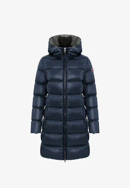 COLMAR DONNA BLU LUNGO CON CAPPUCCIO